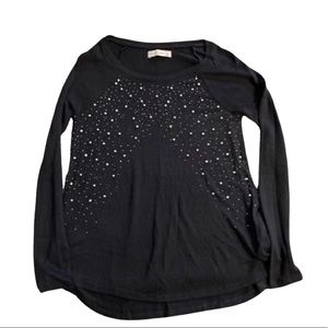 NEW Abercrombie & Fitch Rhinestone Studded Long Sleeve Size S